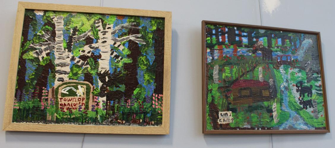 White birch trees and two different images of Randolph