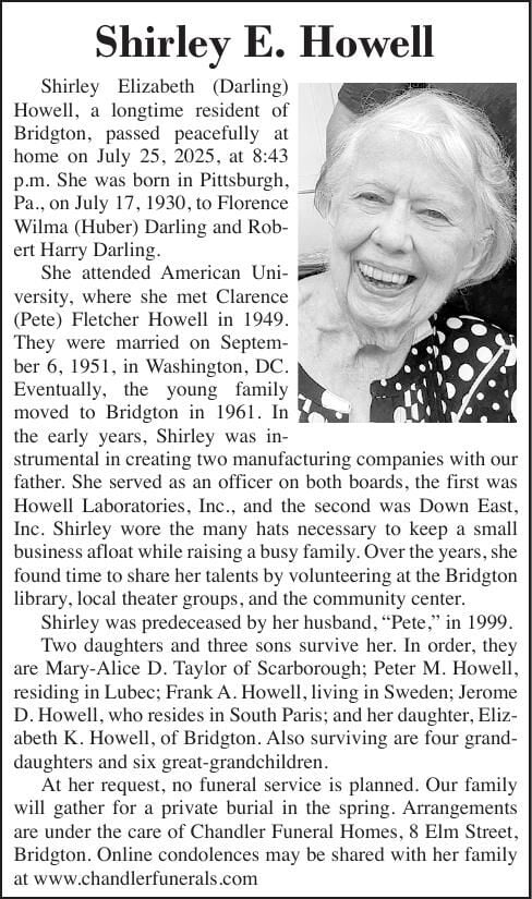 Shirley E. Howell