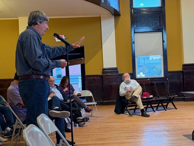 Twelfth Street resident Robert Usherson asks questions about zoning updates