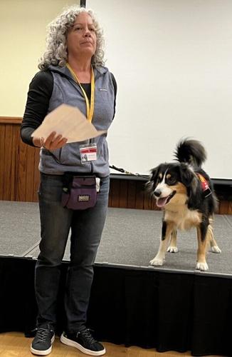 Heather Newfield, of Randolph, introduced Kai