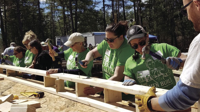 women build cut gable end