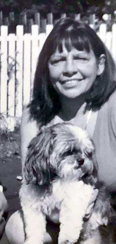 5-3-19 Sandy Guptill with dog Maggie May.jpg