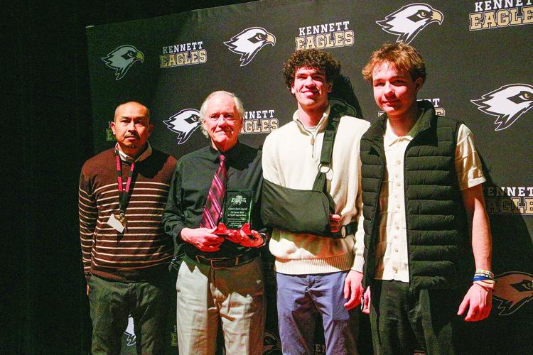 03-18-25 KHS Sports Awards recognizing loynd pose