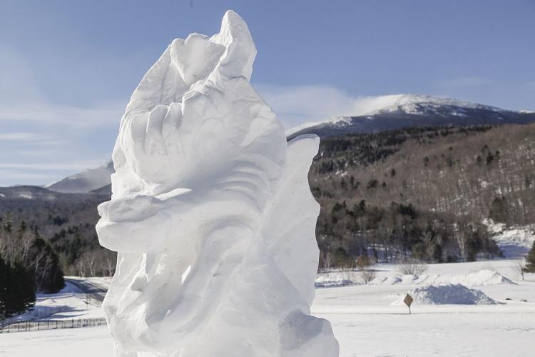 01-30-22 Snow Sculpting dragon horizontal