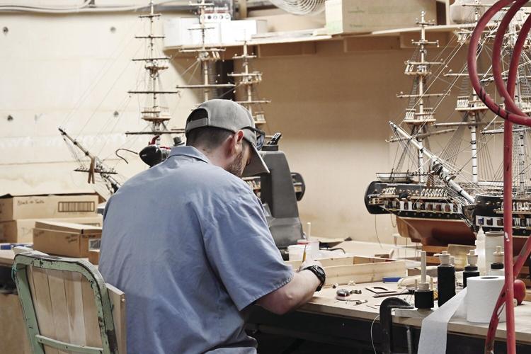 Maine State Prison shipbuilding replicas