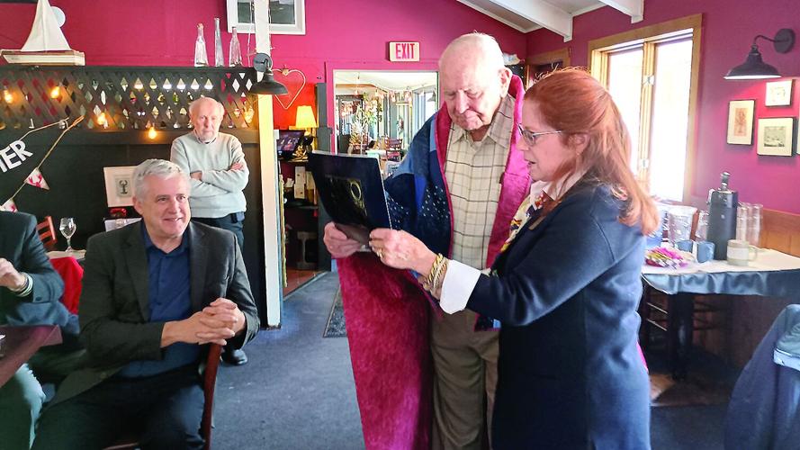 Frank McCarthy honored - Quilt of Valor