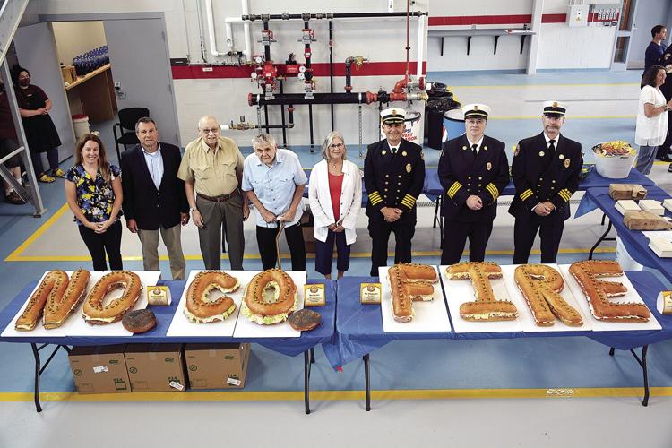 05-22-21 Fire Station Opening sandwiches Big Dave's firefighters with NCWP