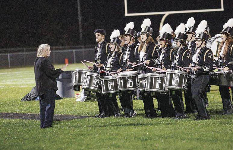 10-27-23 KHS FB drumline with therese