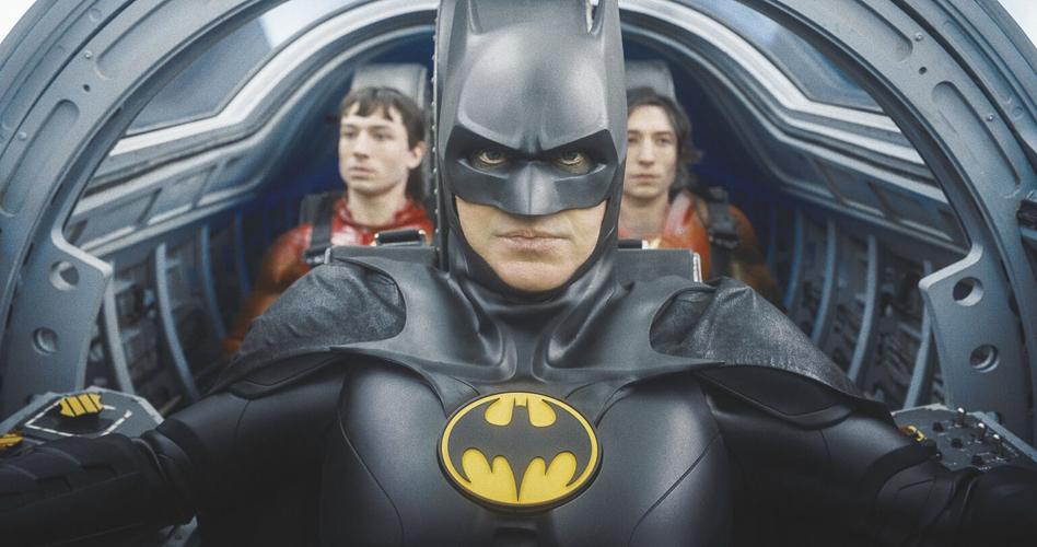 THE FLASH-Michael Keaton and Ezra Miller