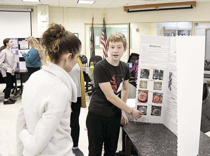 Conway School Board - Middle School Scientists - Aiden Cyr with Danielle Nutting