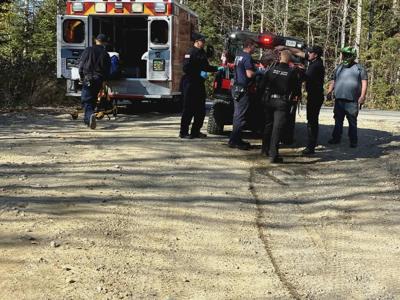 First responders take care of an injured ATV rider on Turbine Trail