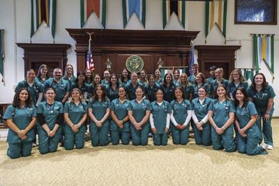 Plymouth State University third-year nursing students