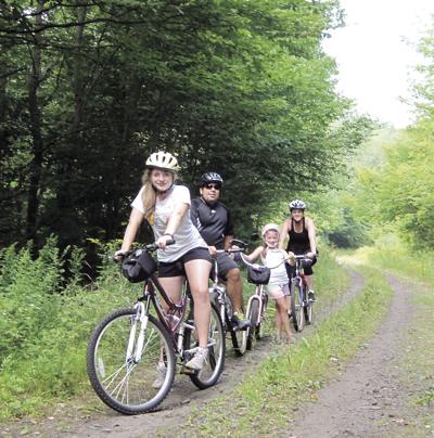 Wheel Family Fun - riding on the Presidential Range Rail Trail in Gorham