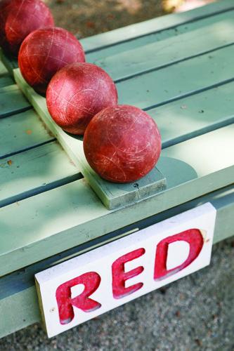 07-22-25 Bocce Club balls on bench vertical
