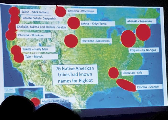 Native American Bogfoot map