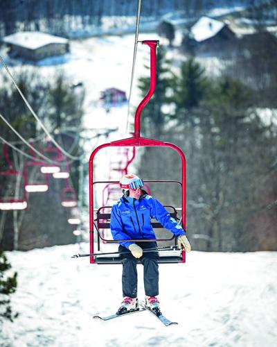 erik riding lift