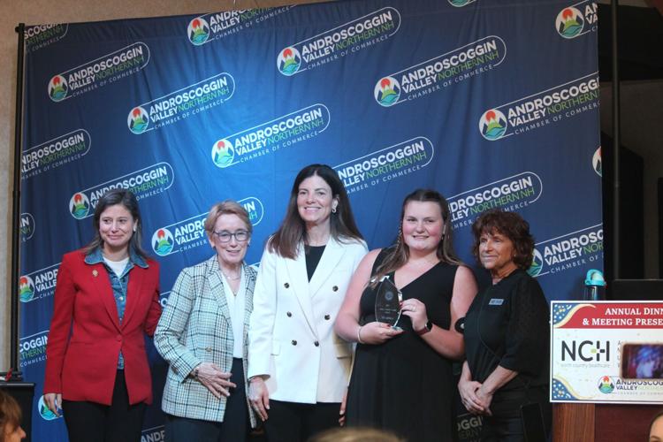 Ally Lefebvre (second from right) receives the Junior Chamber Director of the Year award