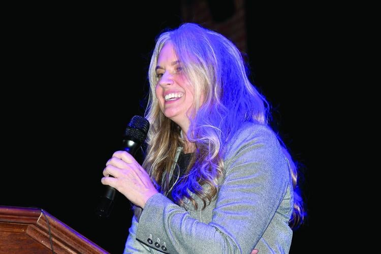 KHS Sports Hall of Fame - Colleen Monahan speaking