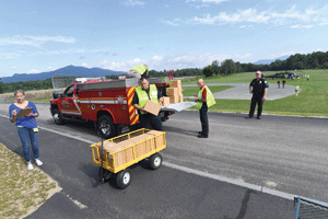 Black Hawk takes part in drill at Kennett Middle