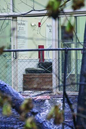 08-13-25 Holiday Inn-Brush Fire poolhouse door