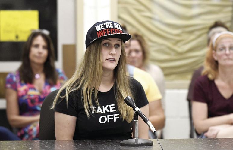 Conway School Board - Anti Maskers - Susan Hirtle Take it off shirt 2