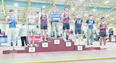 55 meter podium finishers