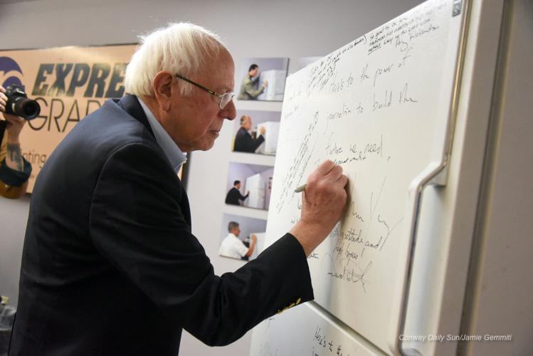 sanders signs fridge