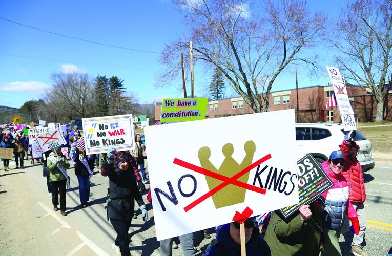 03-28-26 No Kings parade near start sign