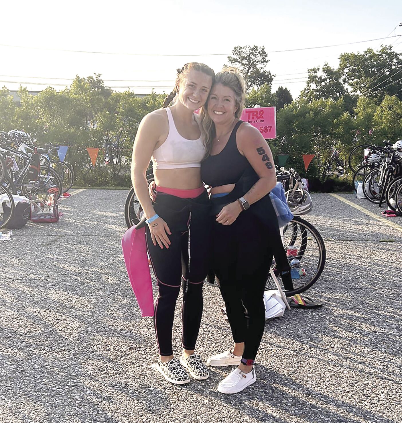 Tri for a Cure triathlon - Natalie and Erin Perry