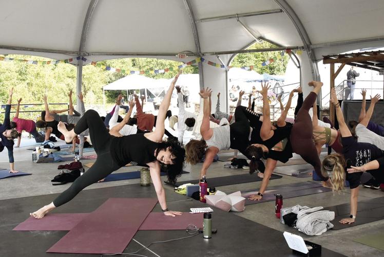 Gina Caputo teaches yoga