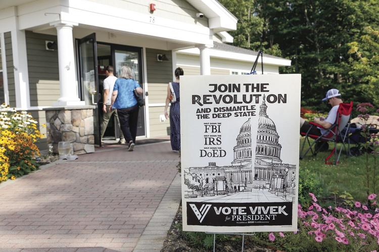 09-03-23 Vivek Town Hall sign outside