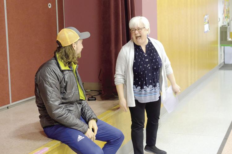 4-24-18 Doherty visits Pine Tree_6th grade teacher Horan