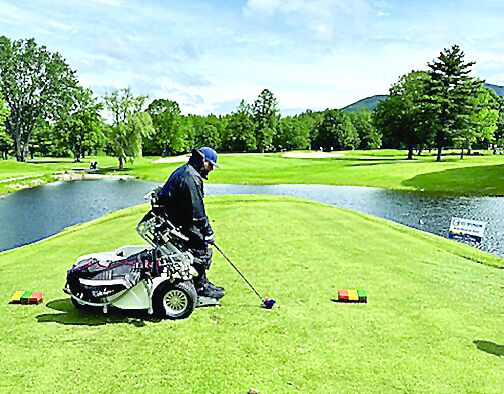 Golf Column - Devan Kucker teeing off