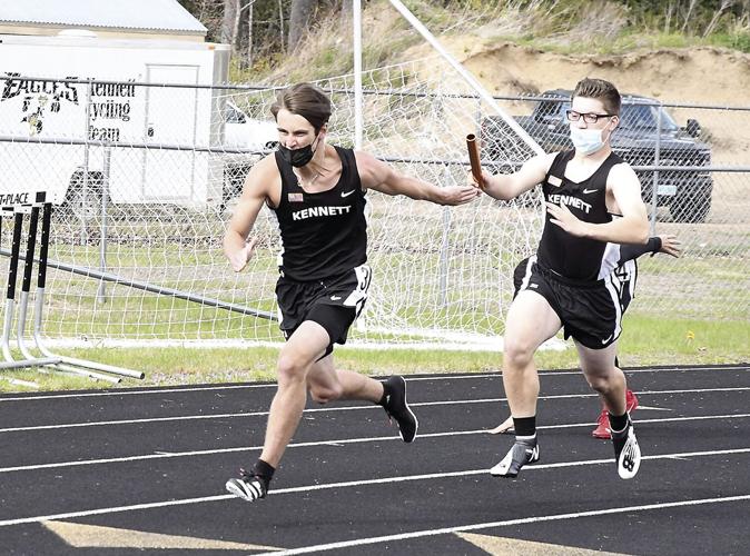 KHS Track - Tristen Smith and Thomas Troon relay pass