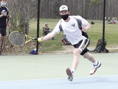 KHS boys tennis - Sam Alkalay running winner