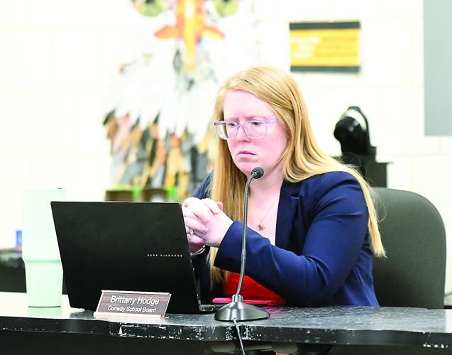 Conway School Board - chair vote - Brittany Hodge