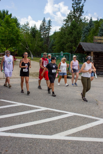 Walkers head for the pre-planned route at the Aug. 9 inaugural Strive