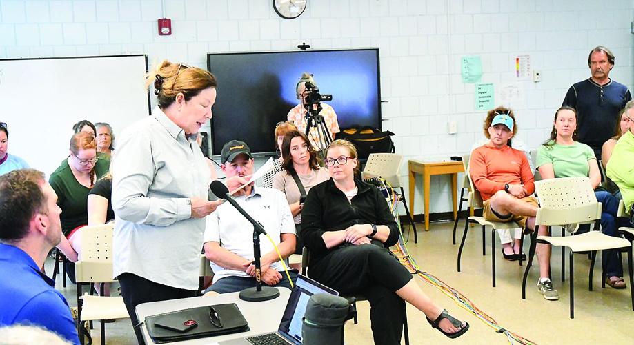 Bartlett School Board - survey - Nancy Kane reading letter