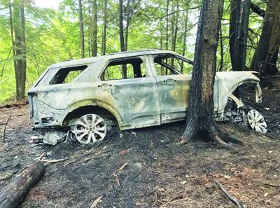 Burned SUV 81725