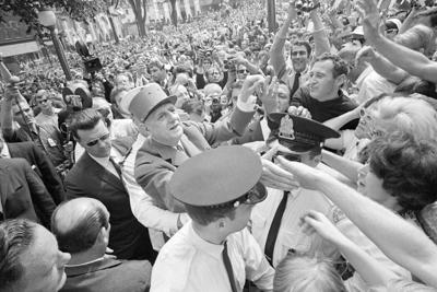 France's President Charles de Gaulle in Canada in 1967. Both countries now espouse strategic autonomy.