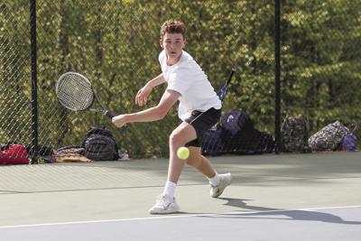 KHS Boys Tennis - Willem Badger low swing