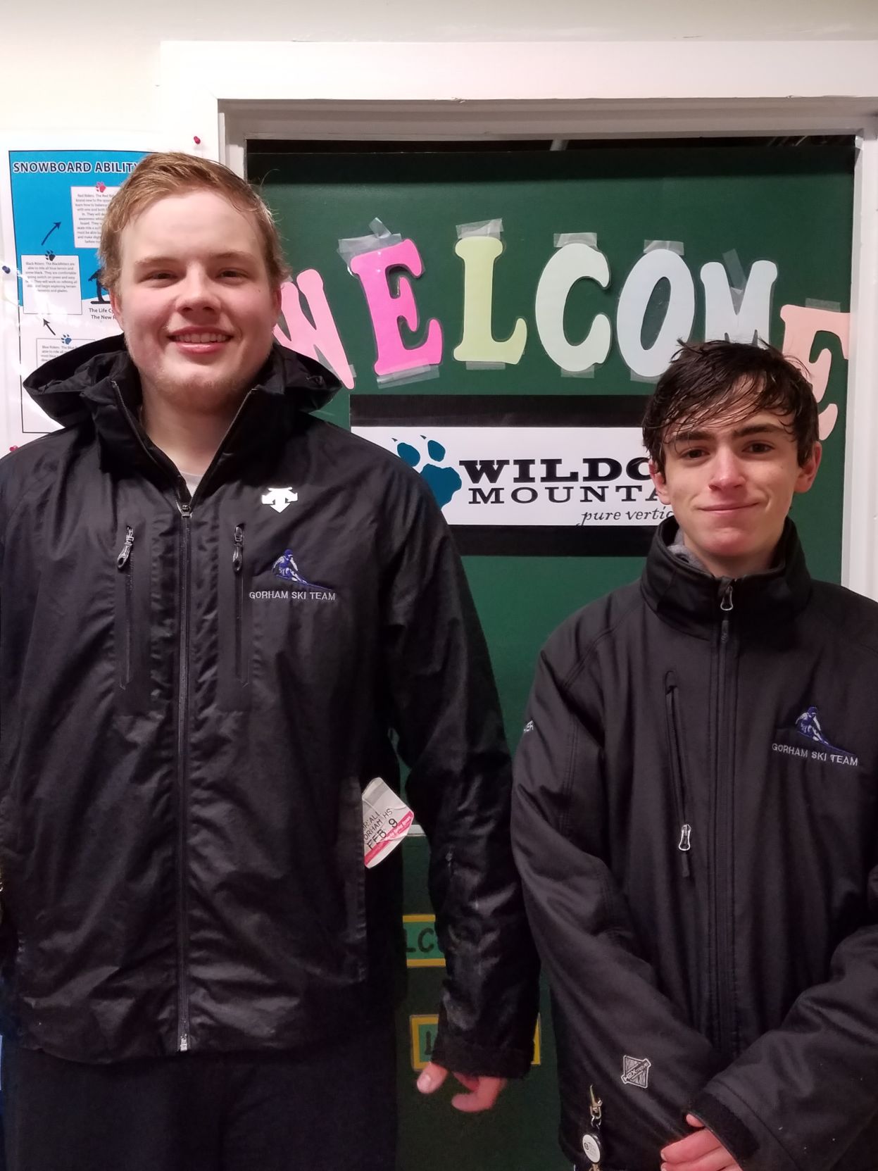 Gorham High School senior skiers Melvin Olson and Bryce Gauthier