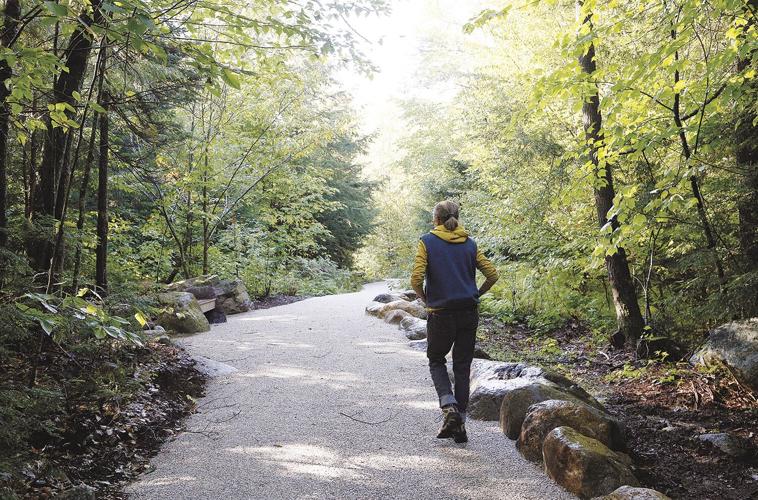 09-26-22 Tin Mtn Trail lori walking behind