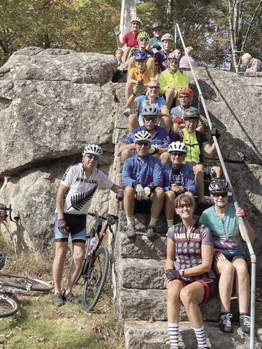 Wheel Fun - Mount Washington Valley Bicycling Club riders on Ordination Rock