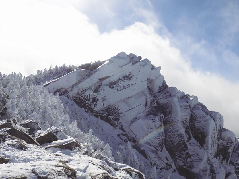 A cold and windy day on Mount Liberty