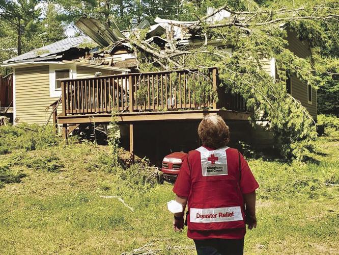 Red Cross worker Micro bust