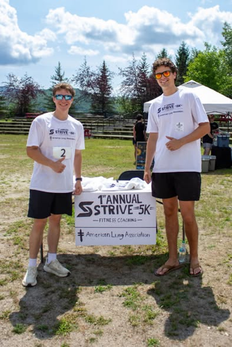 Organizers of the first Strive 5K Walk/Race are (from left) Brian Perry Jr. and Haden Poulin
