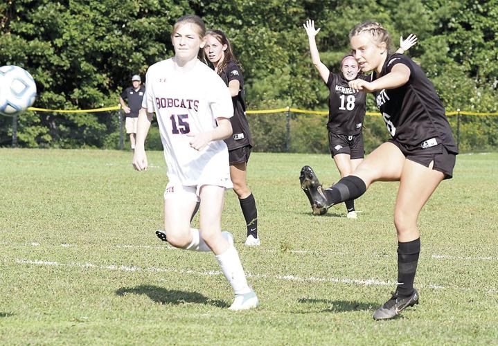 KHS Girls Soccer - Grace Sanfilippo shot on goal