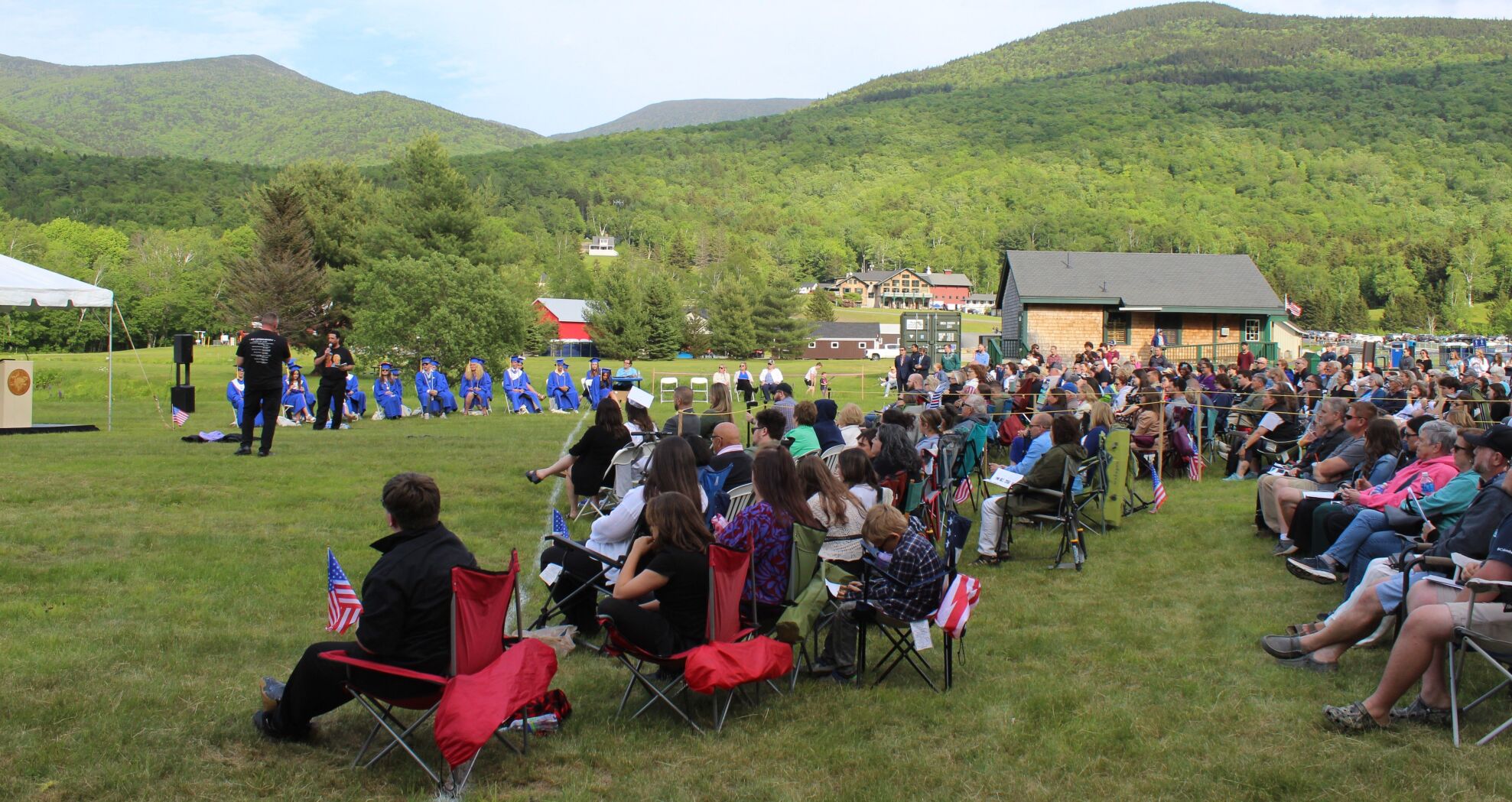The valley of Pinkham Notch, in the White Mountains, form the backdrop of the June 13 Class of 2025 Gorham High