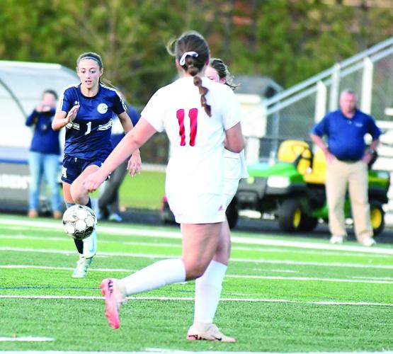 FA Girls Soccer - Avery Barriteau dribbles